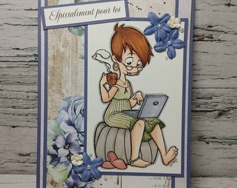 Workaholic women's birthday card