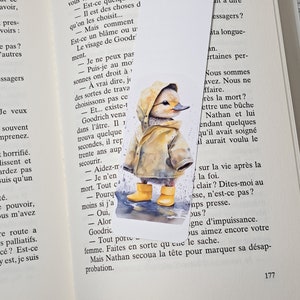 Bookmark rabbit bookmark gift educator teacher book accessory Canard yellow coat