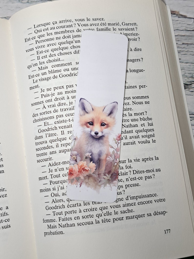 Bookmark rabbit bookmark gift educator teacher book accessory Renard