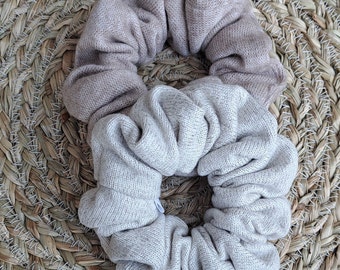 Soft scrunchie scrunchie beige off-white wool