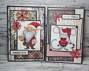 Gnome mouse Christmas card