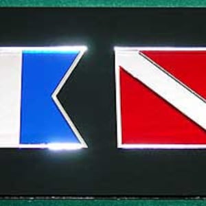 Nautical Signal Flag Custom Two Letters Flag laser cut acrylic mirror license plate