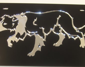 Border Collie Breed Dog Canine Agility Custom Made  mirrored acrylic laser cut license plate