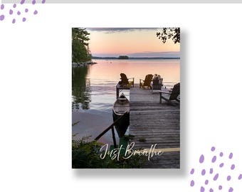 Just Breath | Encouragement Printable Card | Mental Wellness | Digital Download