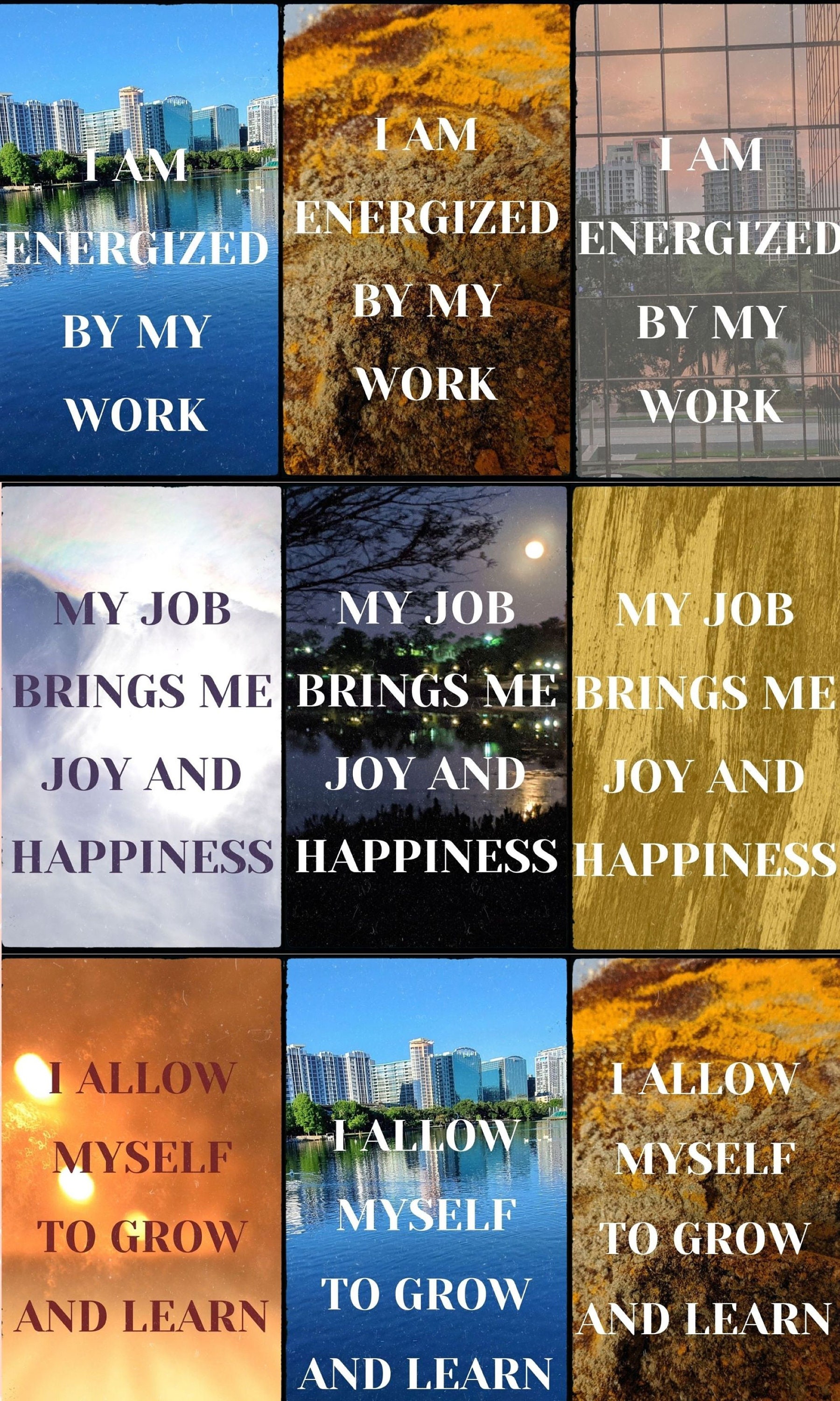 Vision Board Career Affirmations, Manifestation, Printable Vision Board