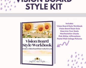 Printable Vision Board Kit and Style Quiz for Your 2026 Action Plan | Goal Planning |