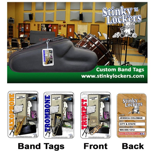 Personalized Musical Instrument Tag For Your Case. Personalized with your name for instrument. Great music gift for any musician student