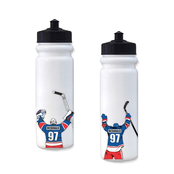 Personalized Hockey Water Bottle Stickers