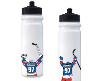 16 Pack Personalized Hockey Water Bottle Stickers