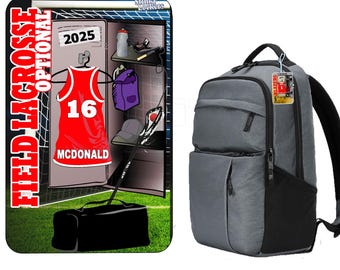 Personalized Field Lacrosse Bag Tag: Custom Female LAX Luggage