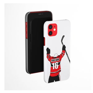 Sticker hockey personnalisé pour téléphone portable pour votre coque de téléphone ! Autocollant en vinyle de qualité supérieure idéal pour le hockeyeur, papa, maman, joueur ou gardien de but