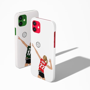 de volley-ball personnalisés pour téléphone portable, Stickers personnalisés pour bouteille d'eau ou ordinateur portable | Étiquette cadeau pour joueur qui ne se décolle pas