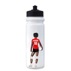 Lot de 3 autocollants personnalisés pour bouteille d'eau de volleyball féminin, décalcomanies personnalisées pour téléphone portable | Ordinateur portable | Étiquette-cadeau de joueur qui ne pèlera pas