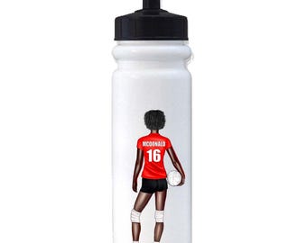 Personalized Volleyball Water Bottle Stickers: Player Gift Decals - 3 Pack