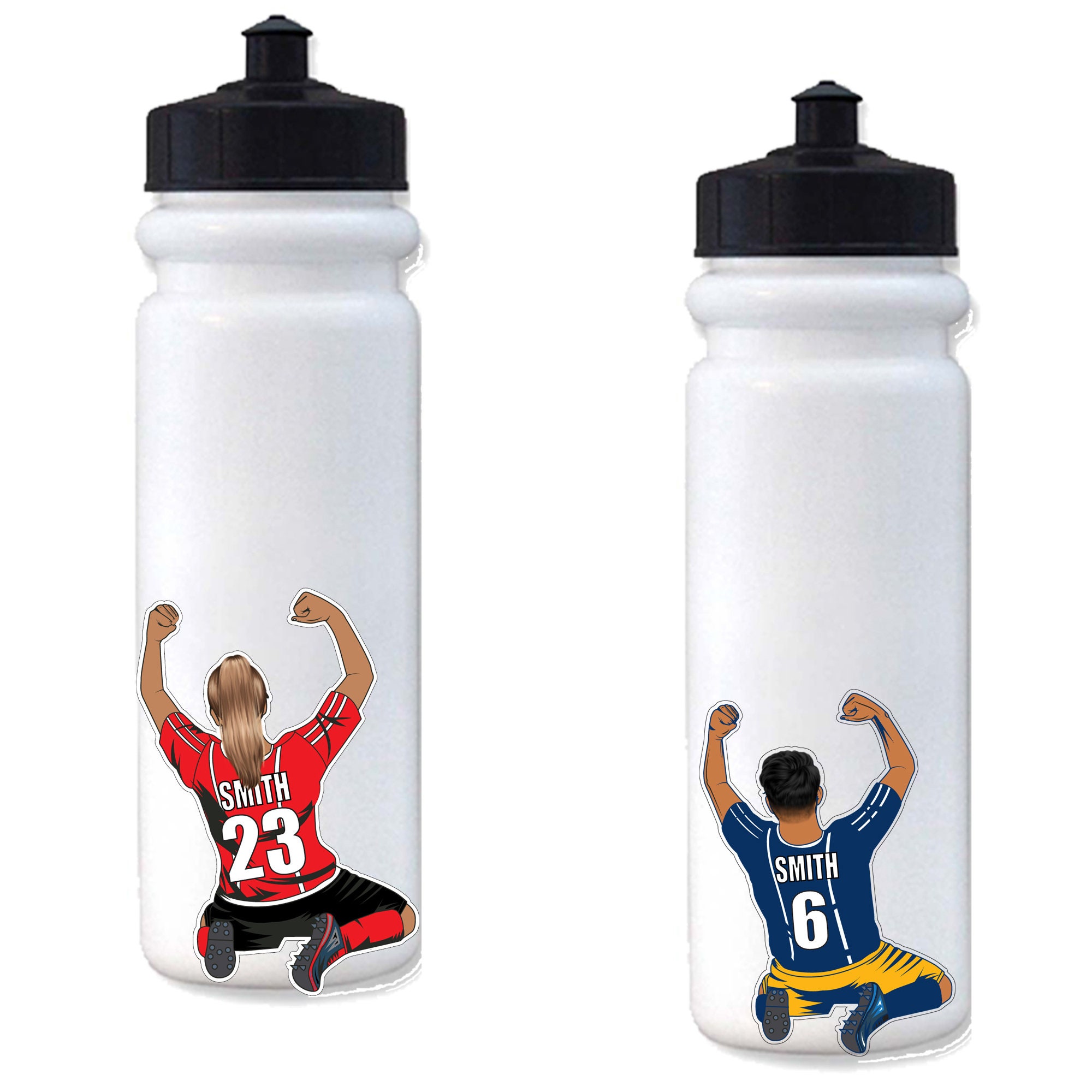Personalized Soccer Stickers: Laminated Water Bottle, Laptop, Phone ...