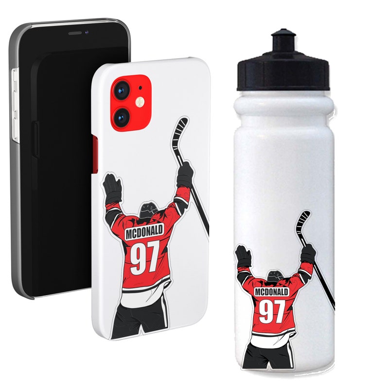 Personalized Hockey Water Bottle Stickers image 5
