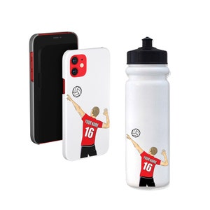 Autocollants personnalisés de bouteille d’eau de volley-ball masculin, décalcomanies personnalisées pour votre ordinateur portable ou étui de téléphone portable | Étiquette cadeau de joueur qui ne se décolle pas