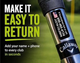 Retirement Gift for Golfer | Personalized Golf Club Stickers | Golf Gift for Dad | Custom Golf Accessories
