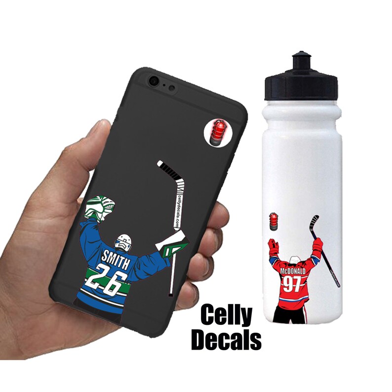 Personalized Hockey Water Bottle Stickers Etsy
