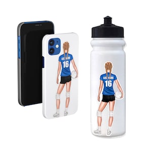 Sticker volley-ball personnalisé pour téléphone portable, stickers personnalisés pour bouteille d'eau, ordinateur portable, téléphone portable | Étiquette cadeau pour joueur qui ne se décolle pas