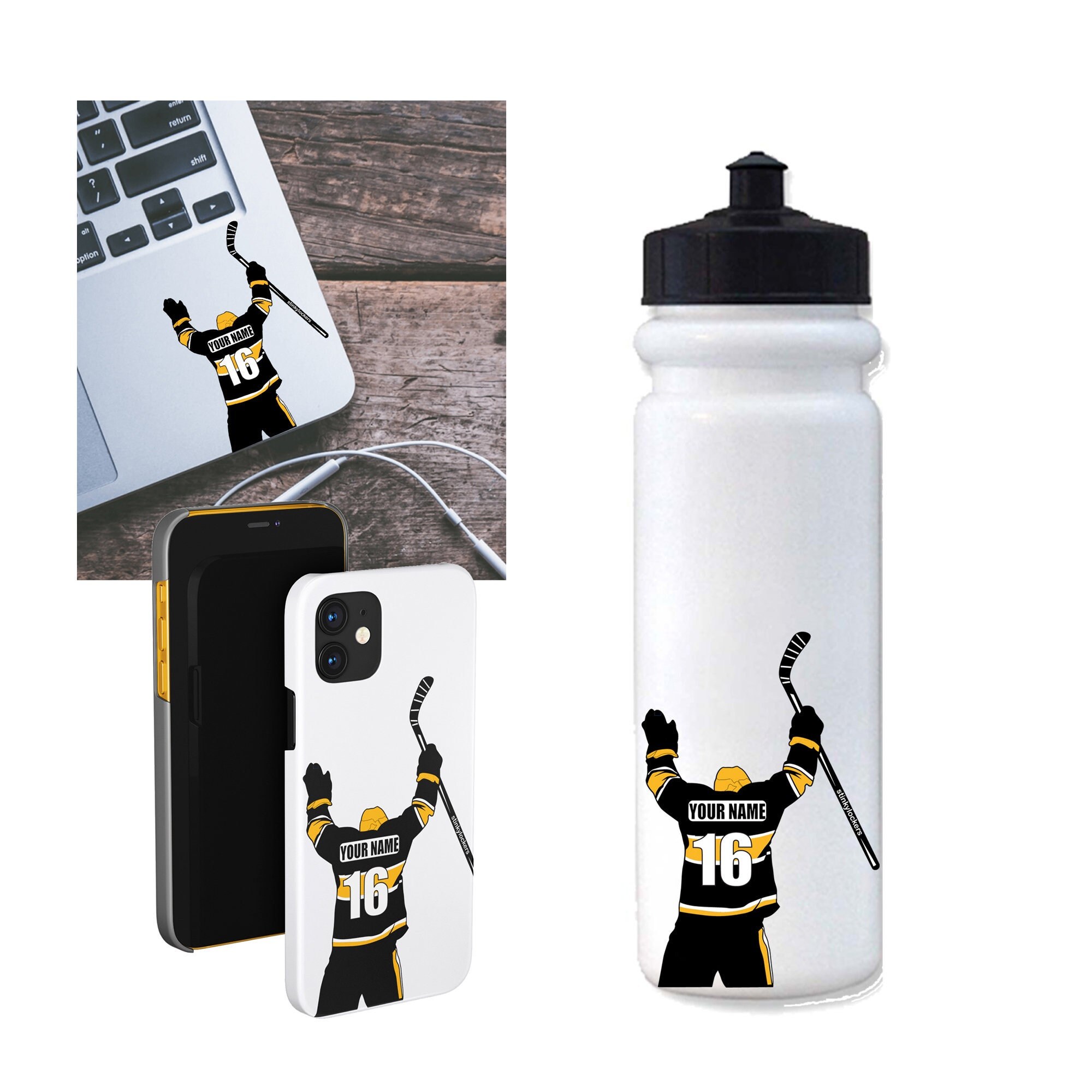 10 Pack Bottle Hockey Sticker -Team Order - Stinky Lockers Ltd.