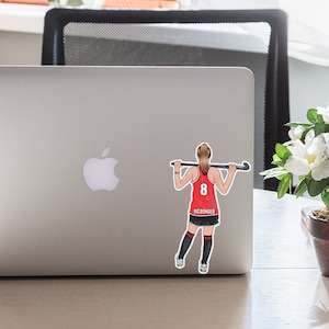 Sticker bouteille d'eau hockey sur gazon, décalcomanies personnalisées pour bouteille d'eau, ordinateur portable, téléphone portable | Étiquette-cadeau de joueur qui ne pèlera pas