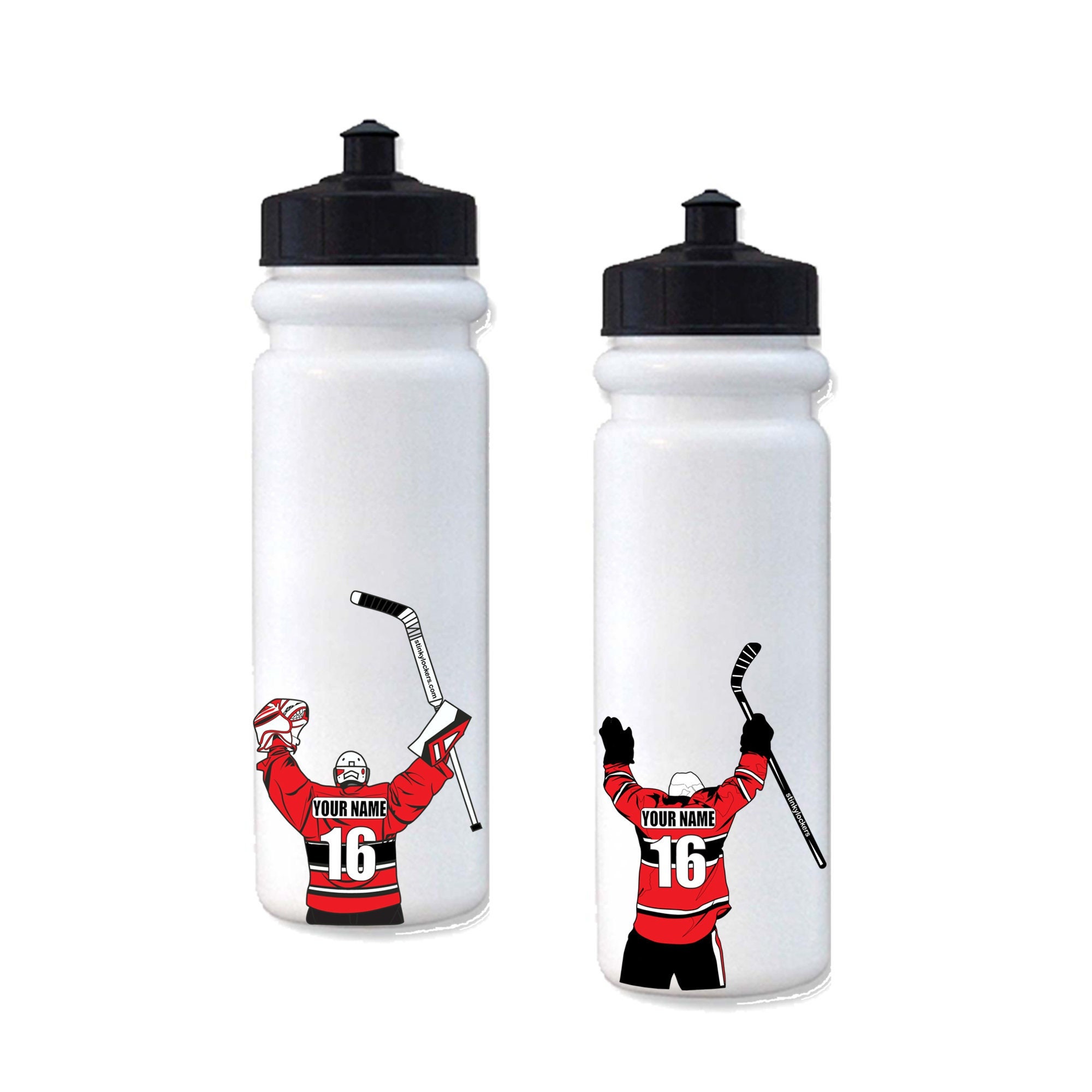 Personalized Hockey Water Bottle Stickers 