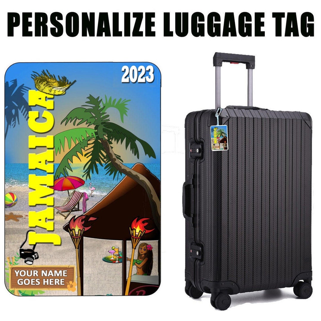 Personalized Jamaica Luggage Bag Tag, Ideal Travel Gift Tag for Your