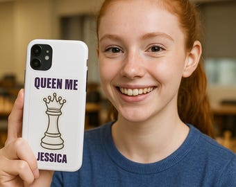 Personalized Chess Queen Sticker: Custom Waterproof Decal
