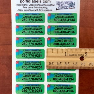 Golf Club Stickers Golf Gift For Men or Women Personalized Golf ID Labels for your Clubs Custom Golf Decals Unique Golfer Gift image 6