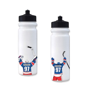 12 Pack Personalized Hockey Water Bottle Stickers with Express Shipping