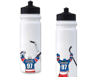 12 Pack Personalized Hockey Water Bottle Stickers with Express Shipping
