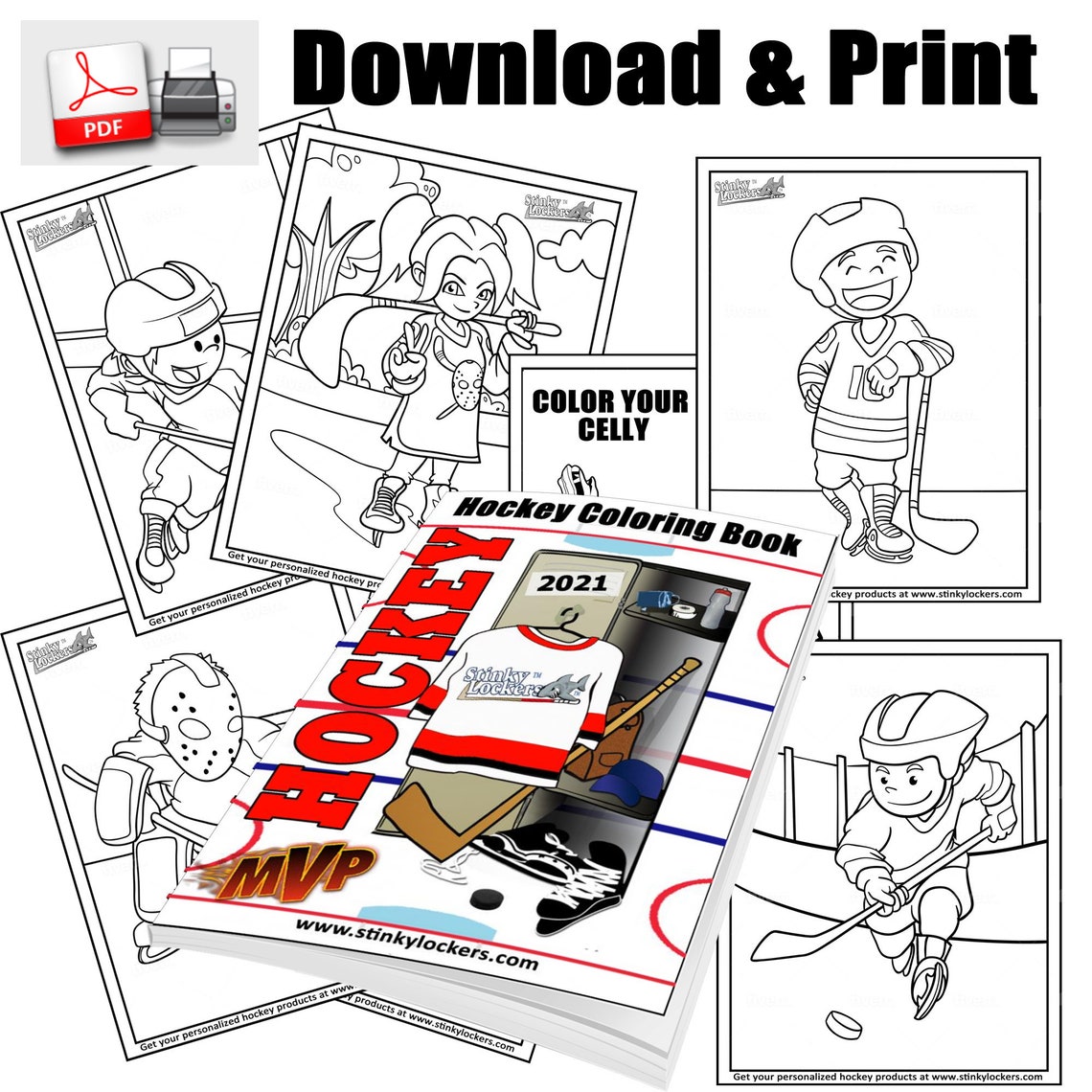 Hockey Coloring Mazes Activity Pages Printable Ice Hockey - Etsy