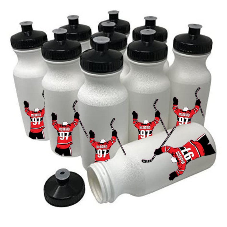 Personalized Hockey Water Bottle Stickers image 7