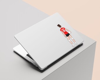 Personalized Volleyball Player Sticker: Custom Name, Number, Colors