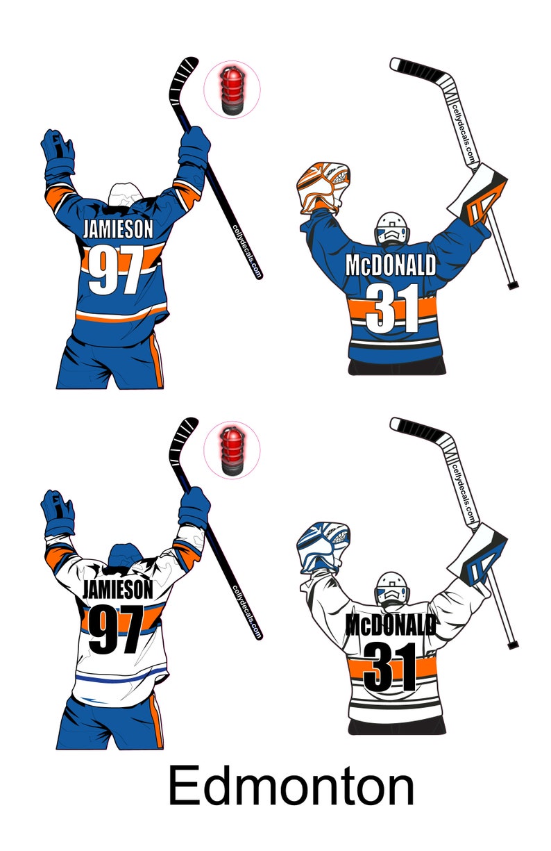 3 Pack of Personalized Hockey Stickers Etsy