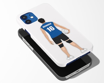 Personalized Volleyball Stickers: Custom Name, Number & Team Colors