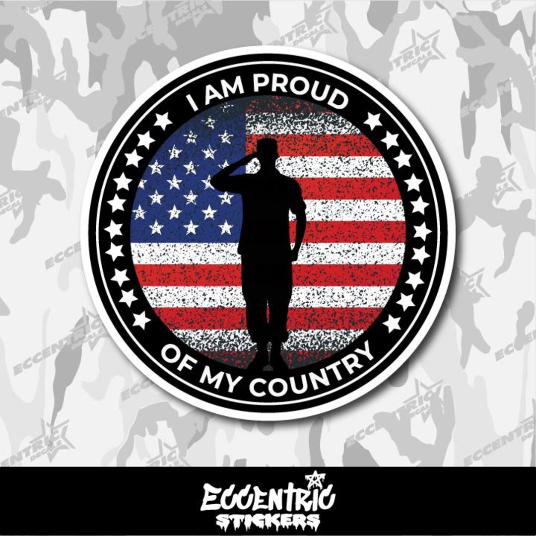 I Am Proud of My Country American Vinyl Sticker - Etsy