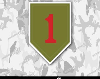 1st Infantry Division Sticker - Decal - American Made - UV Protected ...