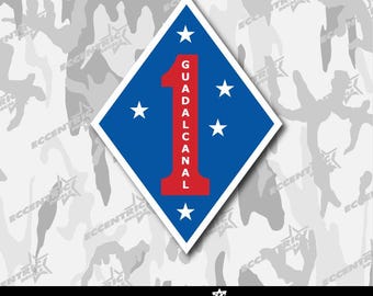 1st Marine Division Vinyl Sticker