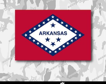Arkansas State Flag Vinyl Sticker