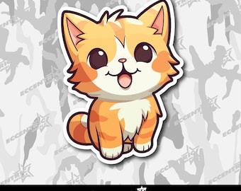 Adorable Kitten Kawaii Vinyl Sticker