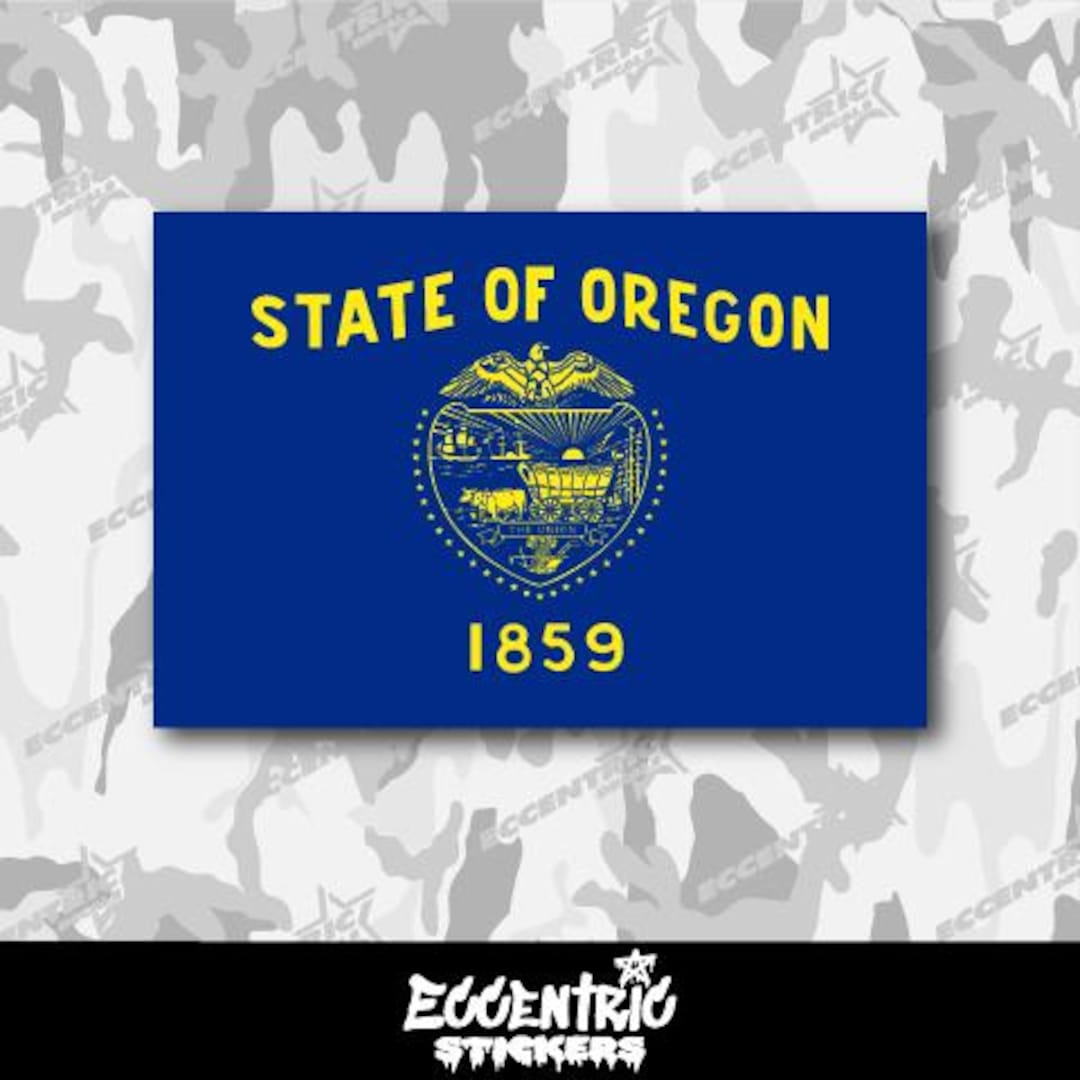 Oregon State Flag Vinyl Sticker - Etsy