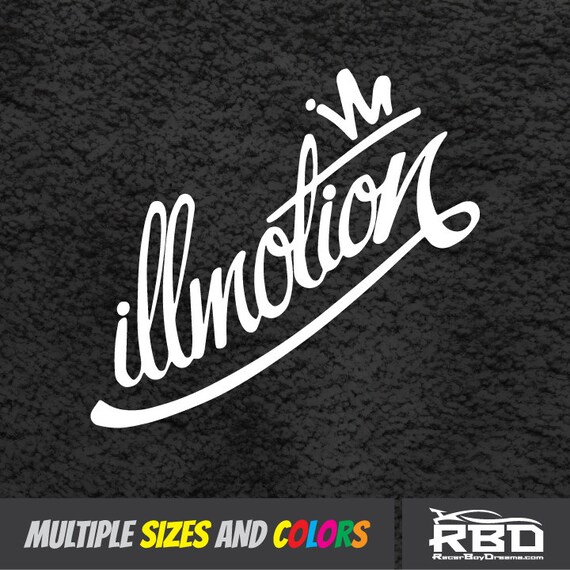 illmotion car bumper sticker decal vinyl stance illest jdm White and Red