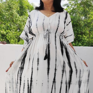 COTTON Kaftan , Maxi dress, tiedyed caftan, Beach cover up, rayon Robe, Swimsuit Cover up, Plus size clothing, Sleep wear , Lounge wear