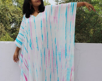 tiedyed caftan, kaftan kimono , Beach Wear Dress , Party Wear Dress , Rayon Dress , MAXI , Casual wear Dress , Caftan Maxi Dress
