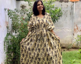 Cotton Caftan, kaftan, plus size kaftan, maxi dress, kaftan, Indian dress, Indian kaftan, plus size gown, maternity dress, photoshoot dress
