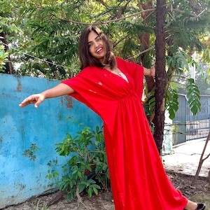 Red Christmas Caftan Etsy