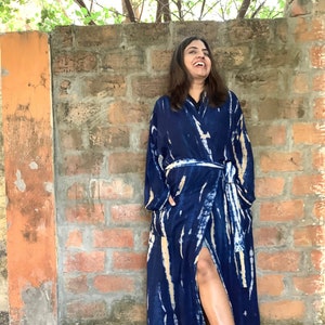 Rayon Oversized Robes, Tie dyed  Kimono Robes for Women Indian Dressing Gown Unisex Beach Cover ups Bridesmaid Gifts