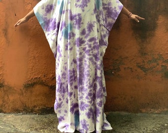 Plus size kaftan dress,robe dress, Cocktail party kaftan,Beach wear, loose dress, Free size kaftan, Tie Dyed kaftan Robe Caftan